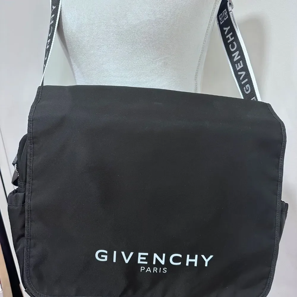 Givenchy Black Logo Changing/Diaper Bag - Inc/ Changing Mat-Authentic